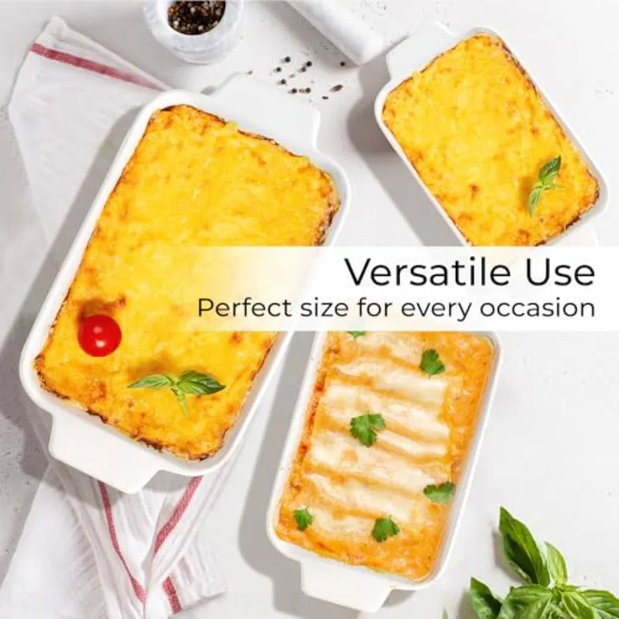 3-Piece Stackable Bakeware Sets Dishwasher and Oven Safe