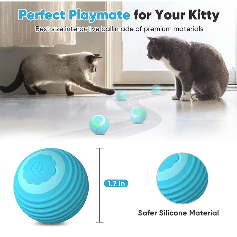 interactive automatic cat toy ball