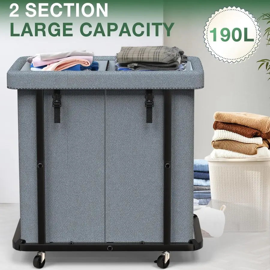 High Grade Large Laundry Basket with Wheels