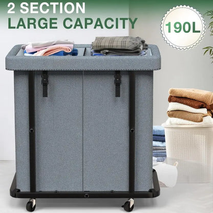 High Grade Large Laundry Basket with Wheels