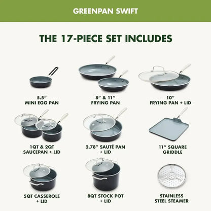 Ceramic Cookware Set, BUILT FOR OVEN COOKING