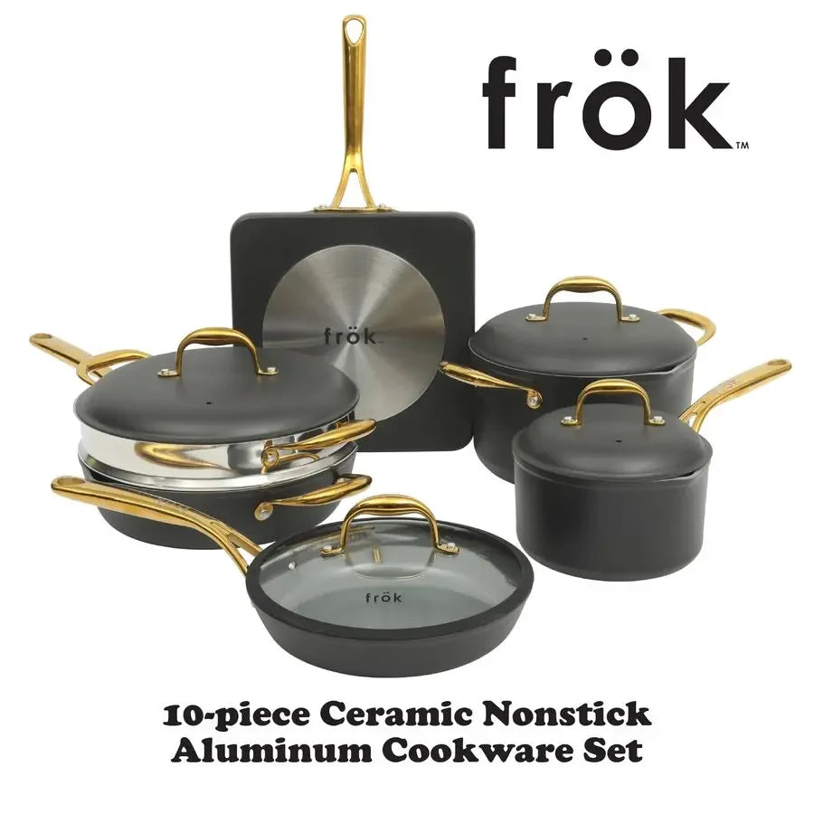 10 Piece Cookware Set with Premium PFA Free