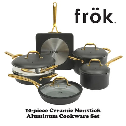 10 Piece Cookware Set with Premium PFA Free