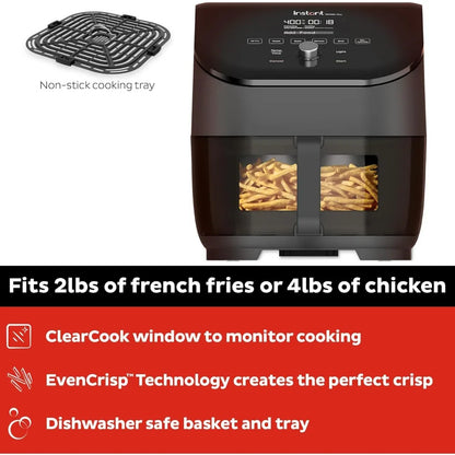 Instant Pot 6-in-1 Functions, Crisps, Broils, Roasts