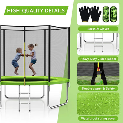 Outdoor Trampoline with Safety Enclosure Net
