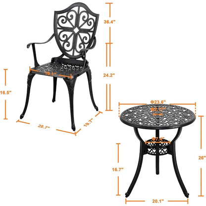 Cast Aluminum Patio Bistro Sets