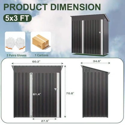 Metal Garden Shed with Updated Frame Structure
