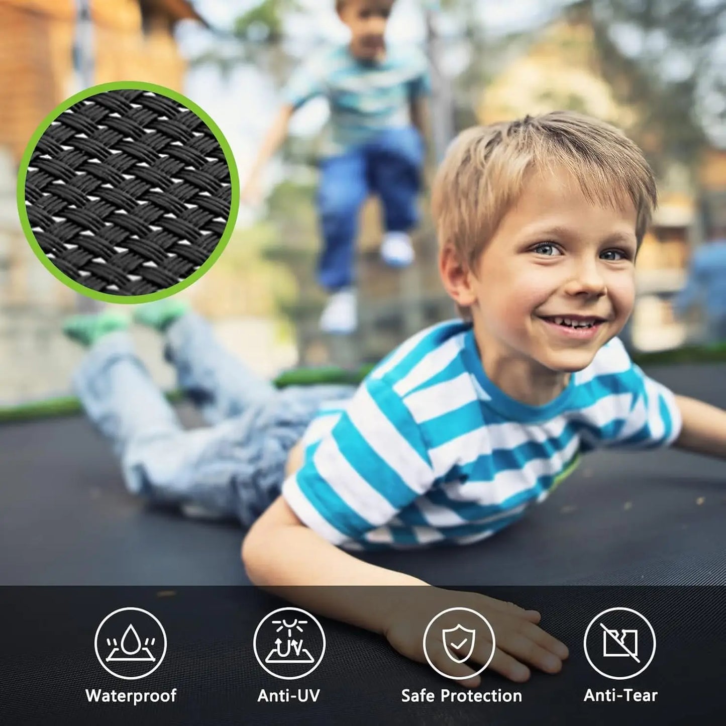 Outdoor Trampoline with Safety Enclosure Net