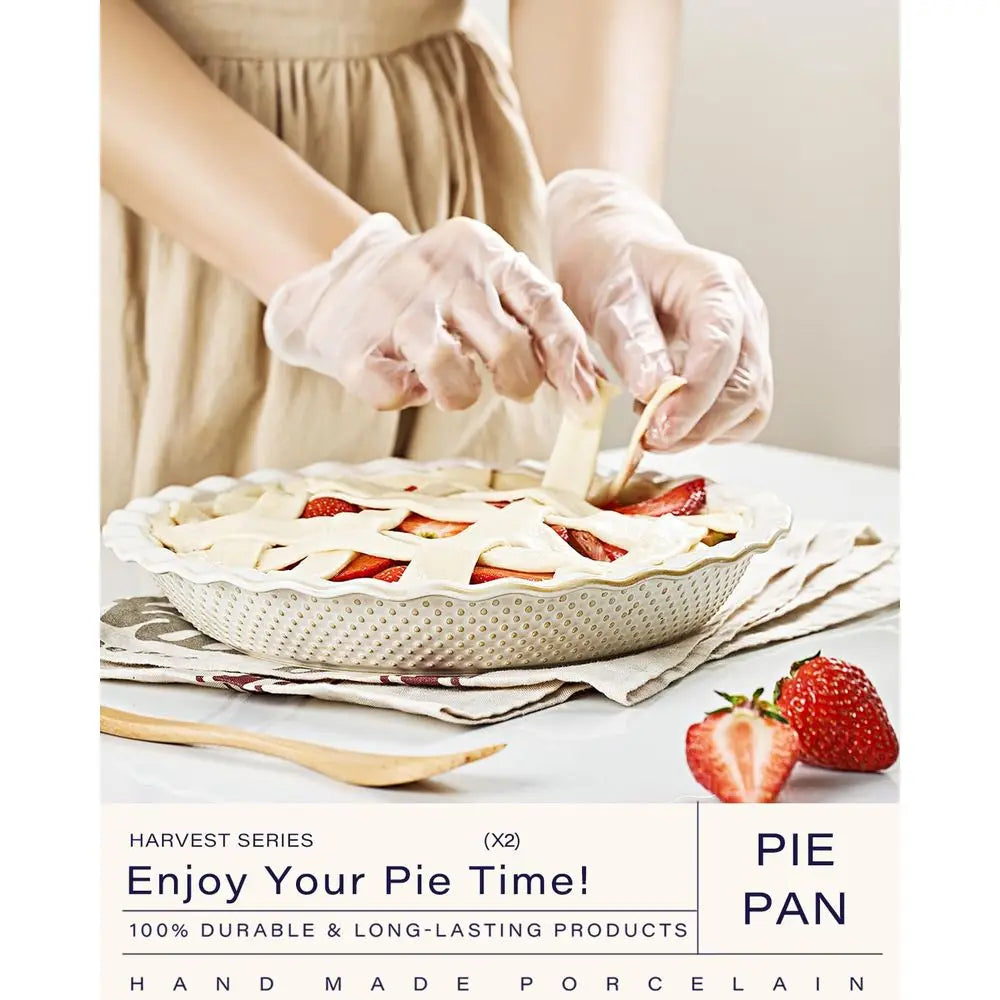 Ceramic Pie Pan Set of 2