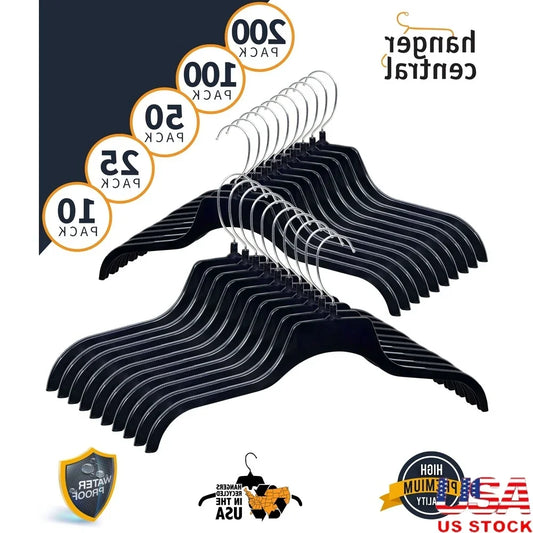 Heavy Duty Clothes Hangers with Swivel Hooks