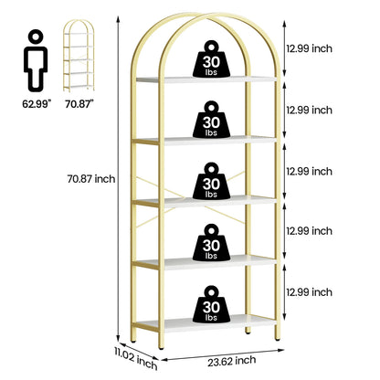 Bookshelf Arched Display Shelves