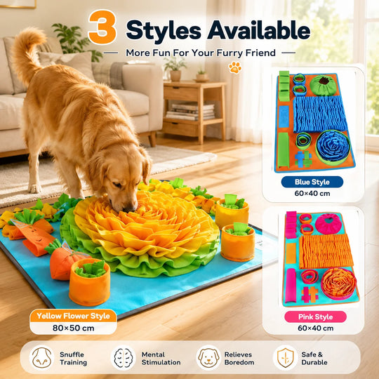 dog snuffle mat for mental stimulation